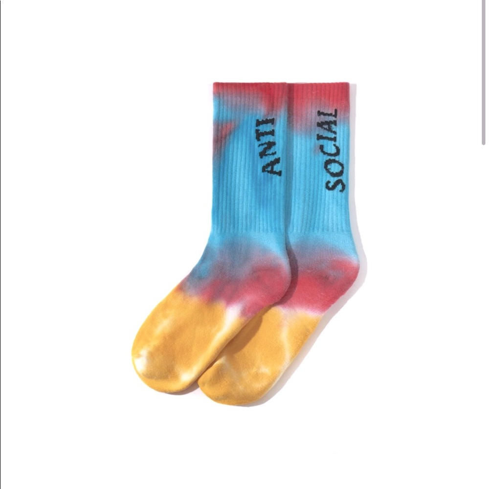Anti Social Social Club Tie Dye Rainbow Socks 8/1